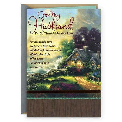 Thomas Kinkade My Heart Is at Home with You Father's Day Card for Husband for only USD 5.99 | Hallmark