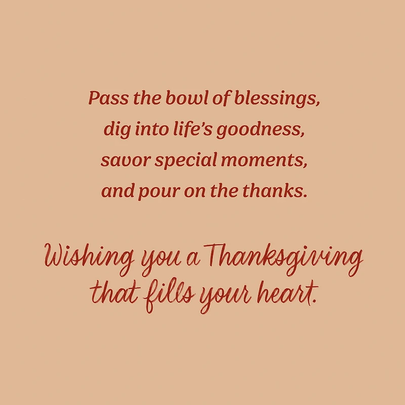 Pass the Blessings and Pour on the Thanks Thanksgiving Card for only USD 3.59 | Hallmark
