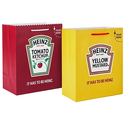 13" Heinz™ Ketchup and Mustard 2-Pack Large Gift Bag Bundle for only USD 9.99 | Hallmark