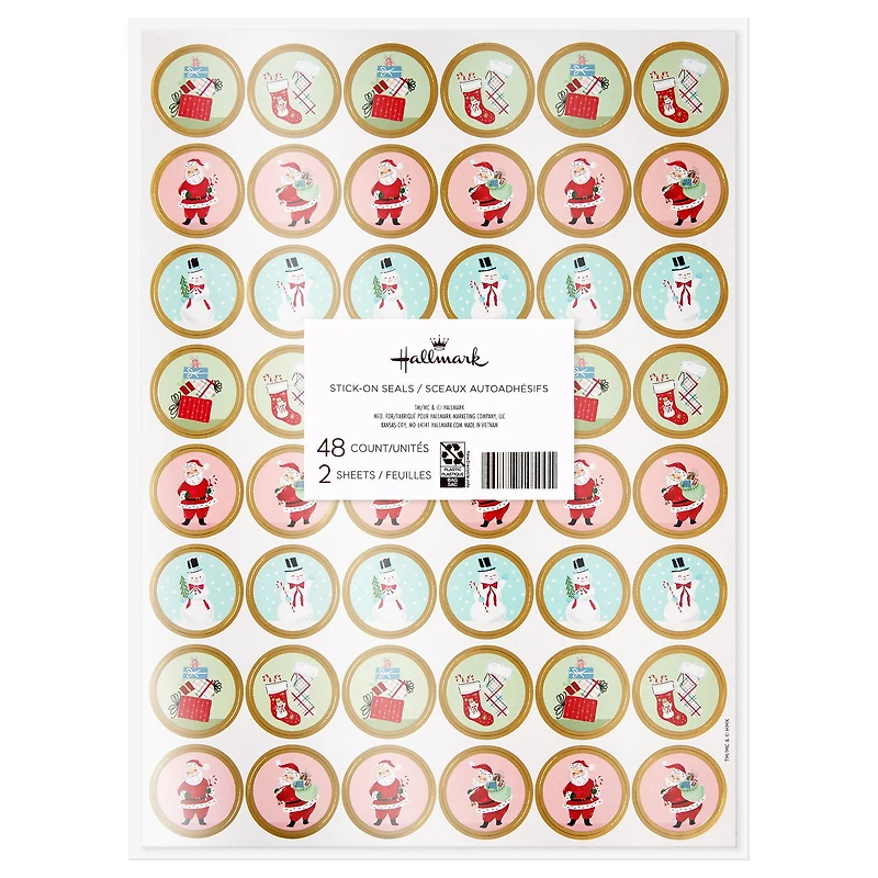 Nostalgic Winter Icons Round Christmas Seals, 2 Sheets for only USD 8.99 | Hallmark