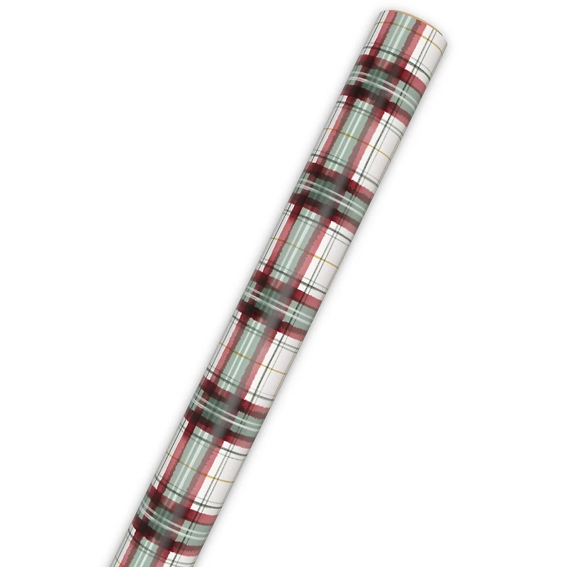 Farmhouse Plaid on White Christmas Wrapping Paper Roll, 22.5 sq. ft. for only USD 4.99 | Hallmark