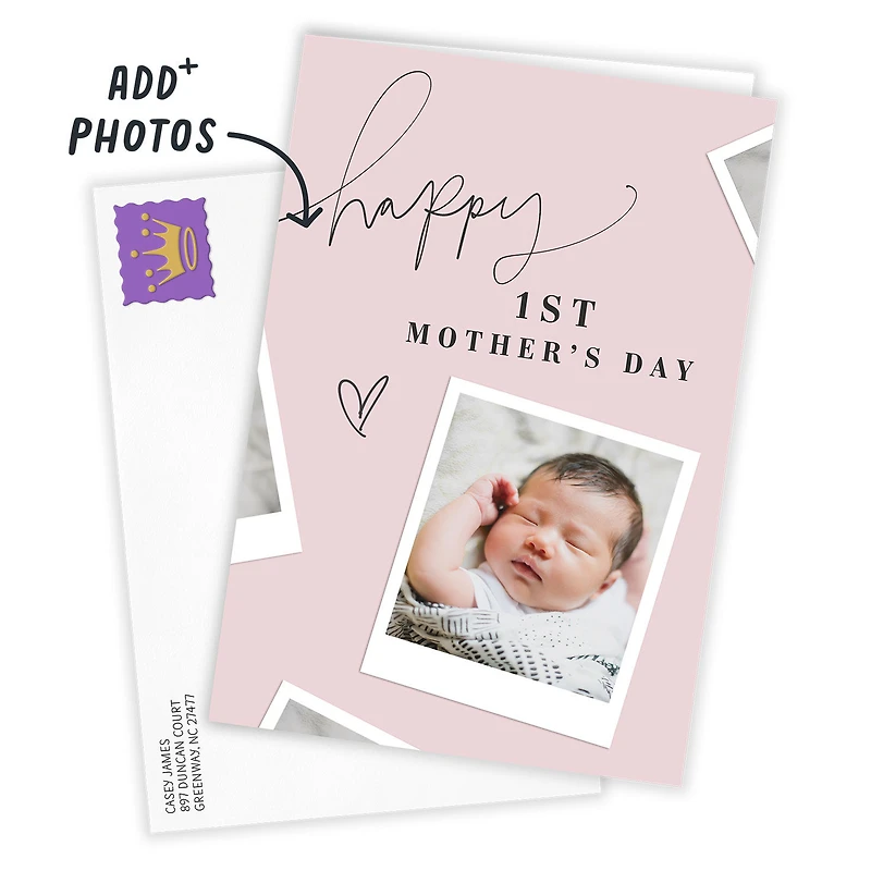 Instant Photo on Pink Happy Custom Card for only USD 4.99 | Hallmark