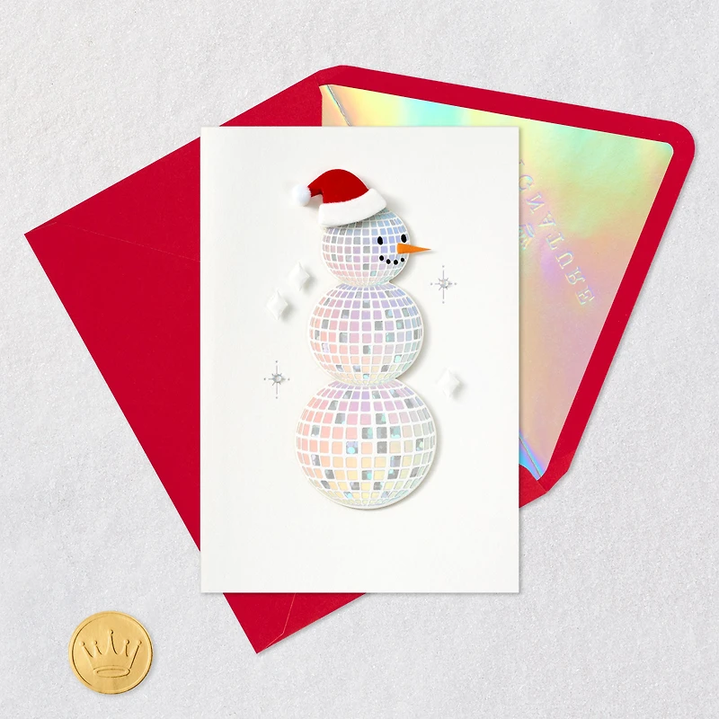 Disco Ball Santa Snowman Christmas Card for only USD 7.59 | Hallmark