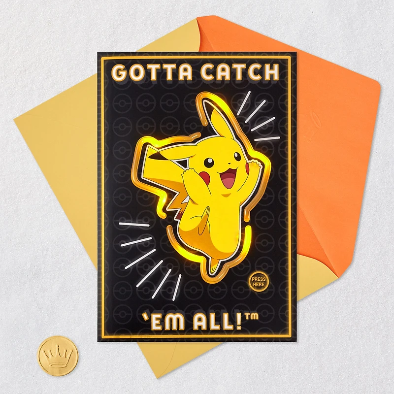 Pokémon Pikachu Supercharged Birthday Card With Sound and Light for only USD 9.99 | Hallmark