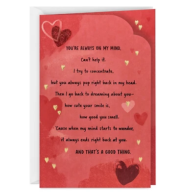 You're Always on My Mind Romantic Valentine's Day Card for only USD 4.99 | Hallmark