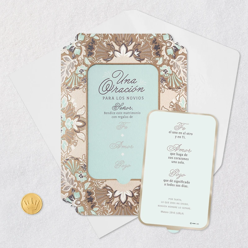 Joy Religious Spanish-Language Wedding Card for Couple With Prayer Card for only USD 5.99 | Hallmark