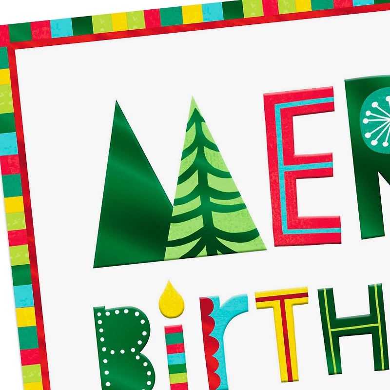 Colorful, Merry Wishes Christmas Birthday Card for only USD 3.99 | Hallmark