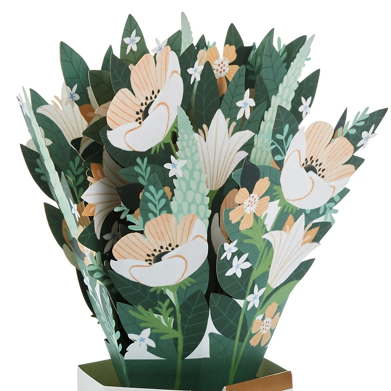 Happy Thoughts Flower Bouquet in Vase 3D Pop-Up Card for only USD 7.99 | Hallmark