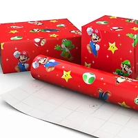 Nintendo Super Mario™ Mario, Luigi and Friends on Red Wrapping Paper, 25 sq. ft. for only USD 4.99 | Hallmark