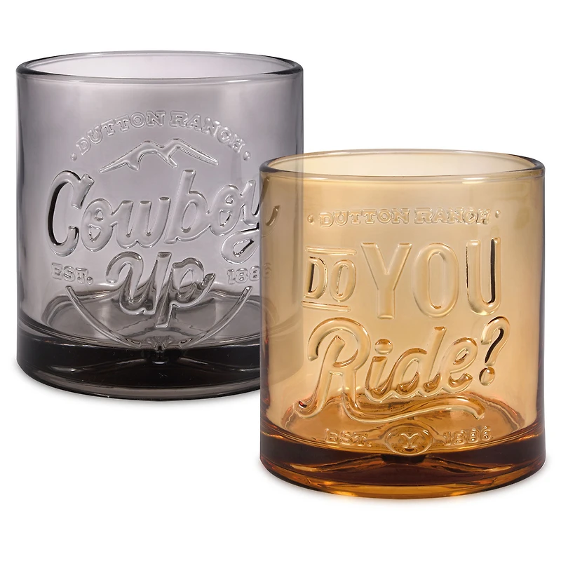 Yellowstone Cowboy Up Drinking Glasses Gift Set for only USD 22.99 | Hallmark
