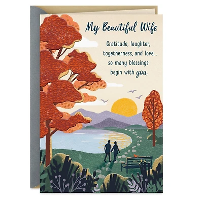 Humbled and Blessed Religious Thanksgiving Card for Wife for only USD 3.99 | Hallmark