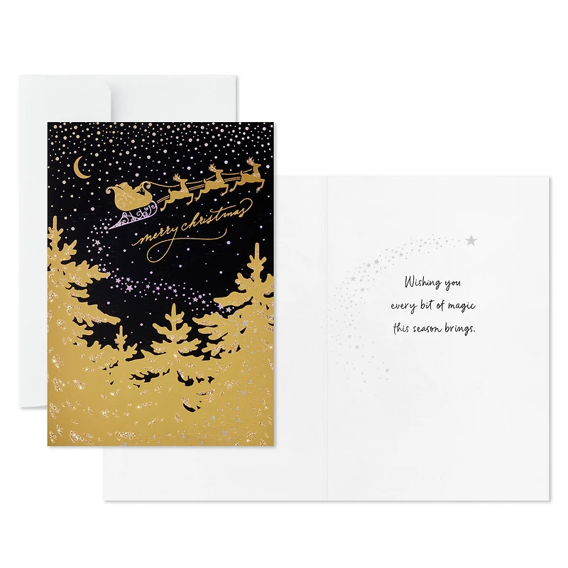 Gold Sleigh in Dark Sky Boxed Christmas Cards, Pack of 16 for only USD 20.49 | Hallmark