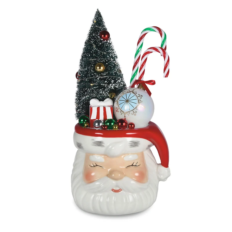 Smiling Santa With Tree Light-Up Figurine, 11.25" H for only USD 46.99 | Hallmark
