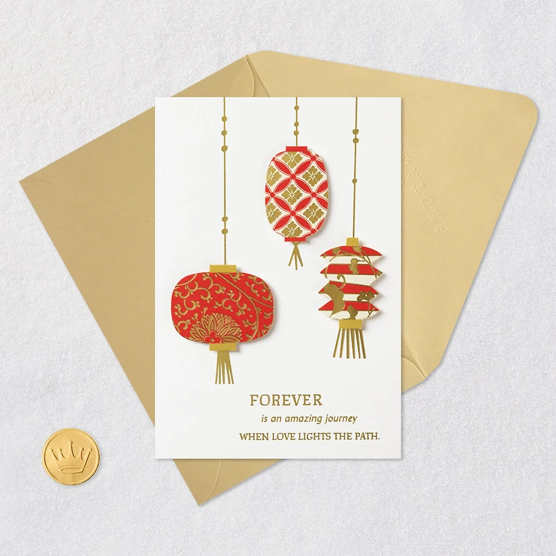 Red and Gold Lanterns Wedding Card for only USD 4.99 | Hallmark