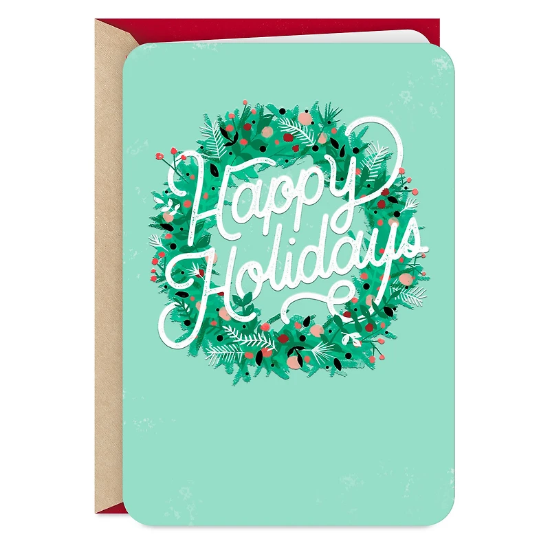 Happy Holidays Wreath Blank Holiday Card for only USD 2.99 | Hallmark