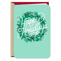 Happy Holidays Wreath Blank Holiday Card for only USD 2.99 | Hallmark