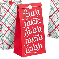 Plaid and Fa La La Christmas Goodie Bags With Stickers, Pack of 12 for only USD 6.99 | Hallmark