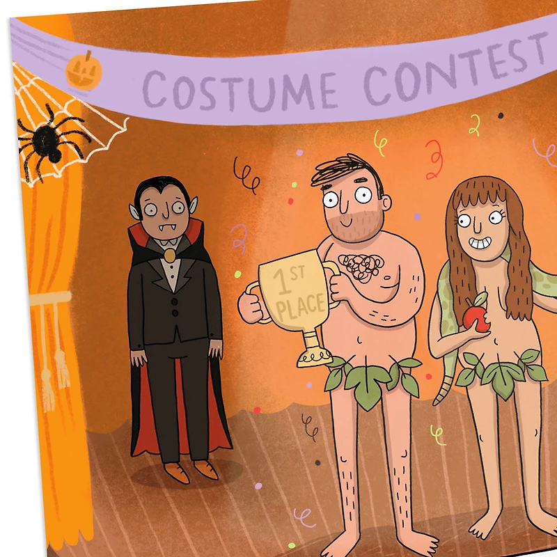 Adam and Eve Poison Ivy Costumes Funny Halloween Card for only USD 3.69 | Hallmark