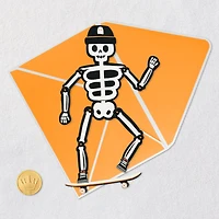Poseable Skeleton on Skateboard Paper Craft Halloween Card for only USD 5.99 | Hallmark