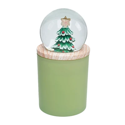 Green Cedarwood Scented Christmas Tree Snow Globe Candle for only USD 19.99 | Hallmark
