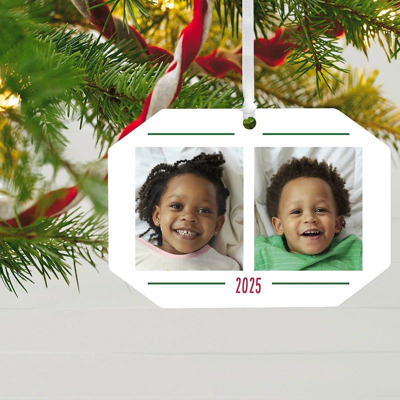 Two-Photo Metal Personalized Ornament, Custom Photo and Text for only USD 17.99 | Hallmark