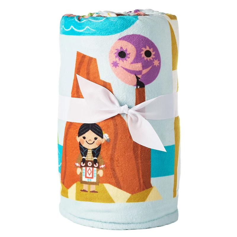 Disney It's a Small World Map Throw Blanket, 60x52 for only USD 49.99 | Hallmark