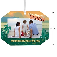 Beach Vacation Metal Personalized Ornament, Custom Photo and Text for only USD 17.99 | Hallmark