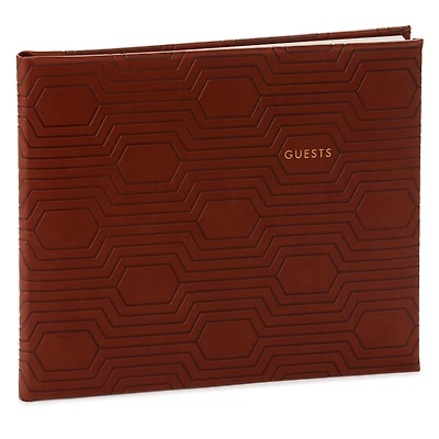 Brown Hexagonal Pattern Guest Book for only USD 19.99 | Hallmark