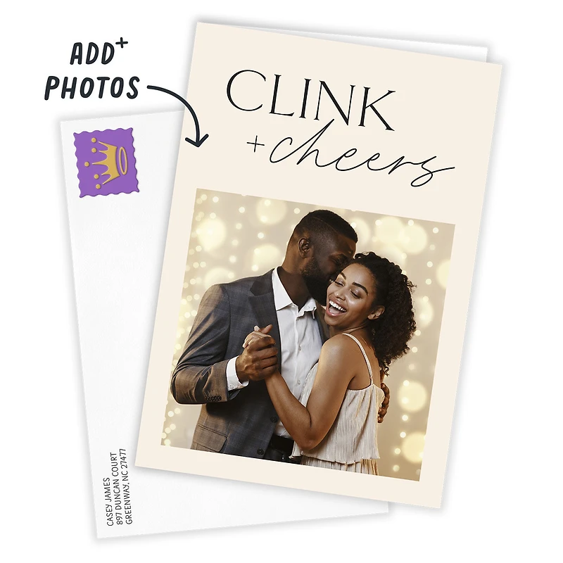 Personalized Clink and Cheers Congratulations Photo Card for only USD 4.99 | Hallmark
