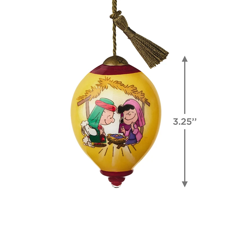 Peanuts® Ne'Qwa Art® Christmas Pageant Hand-Painted Glass Hallmark Ornament for only USD 40.49 | Hallmark