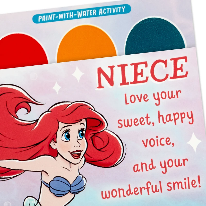 Disney The Little Mermaid Ariel Splashy Fun Birthday Card for Niece With Paint-With-Water Activity for only USD 5.99 | Hallmark