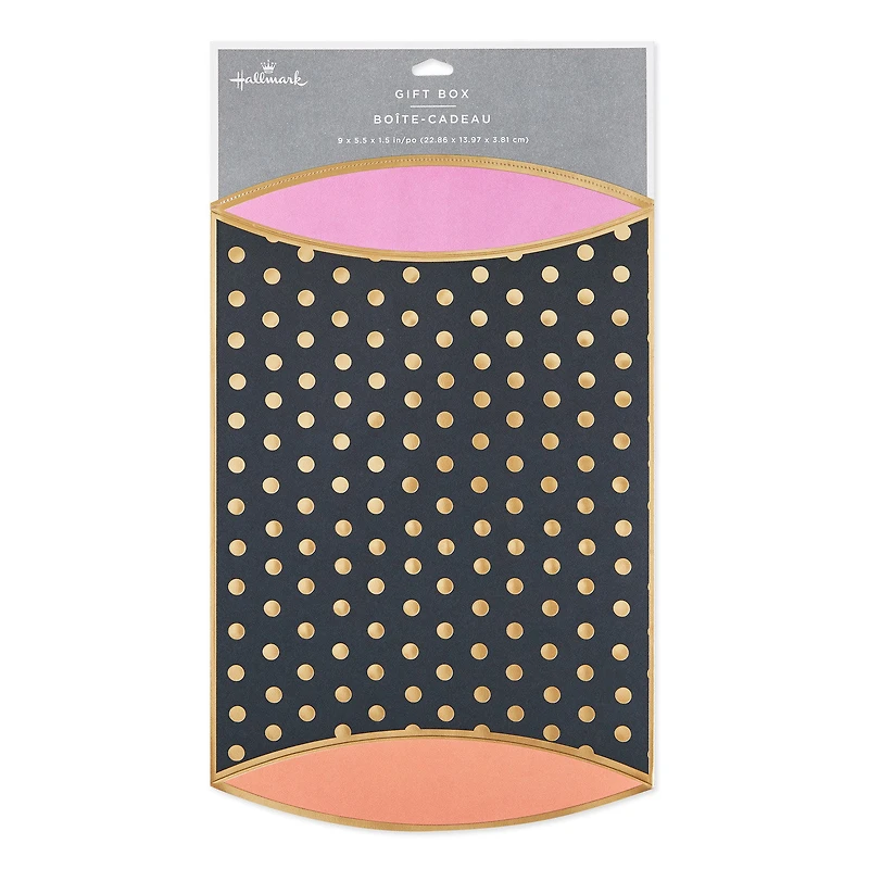 Gold Dots on Black Pillow Box for only USD 2.49 | Hallmark
