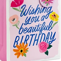 13" Floral Beauty on Pink Large Birthday Gift Bag for only USD 4.49 | Hallmark