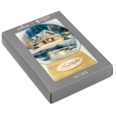 Thomas Kinkade Cottage in Snow Globe Boxed Christmas Cards, Pack of 12 for only USD 20.49 | Hallmark