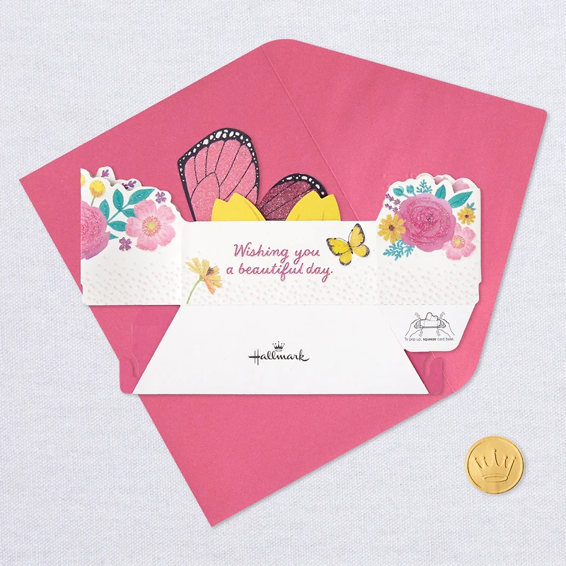 Beautiful Day Butterfly and Flowers 3D Pop-Up Card for only USD 5.99 | Hallmark