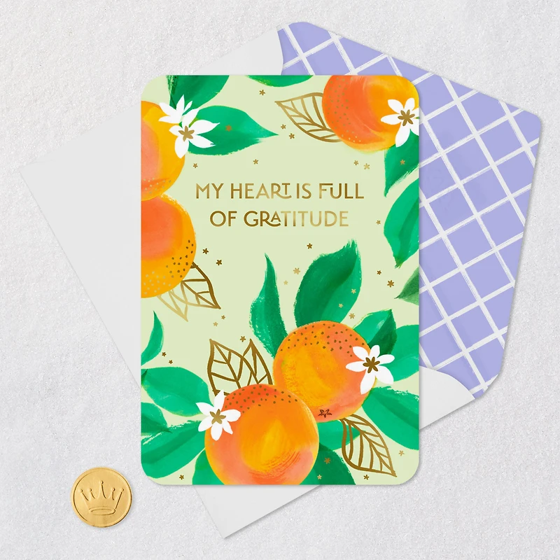 My Heart Is Full of Gratitude Thank You Card for only USD 2.99 | Hallmark