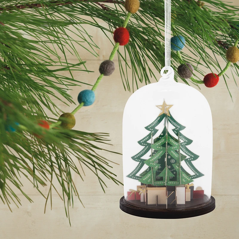 Signature Christmas Tree Cloche Glass and Paper Hallmark Ornament for only USD 28.99 | Hallmark