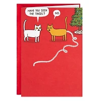 Cat Found the Tinsel Funny Christmas Card for only USD 4.49 | Hallmark