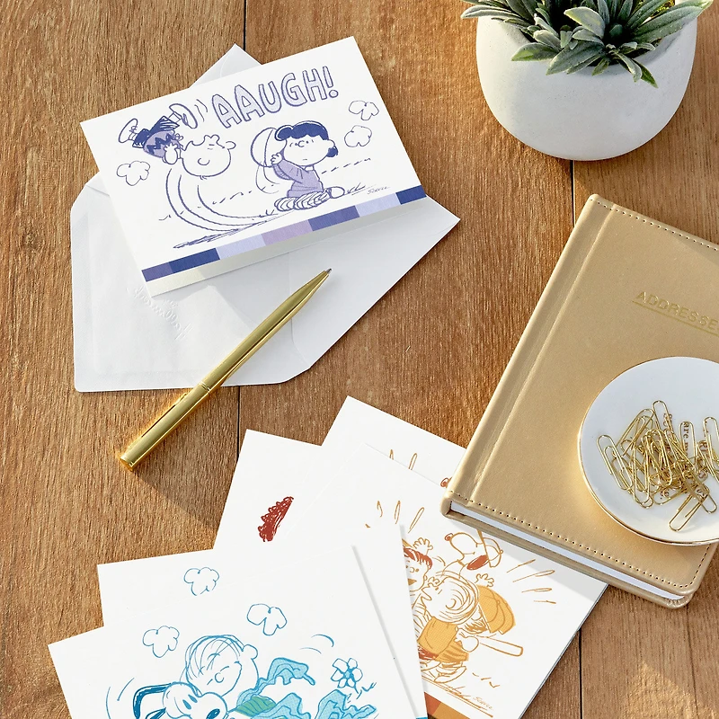 Peanuts® 75th Anniversary Classic Sketches Assorted Blank Note Cards, Pack of 24 for only USD 15.99 | Hallmark