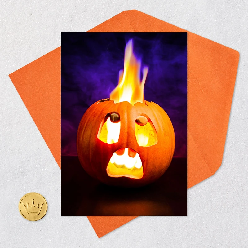 Lit Jack-o'-Lantern Funny Halloween Card for only USD 2.00 | Hallmark