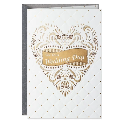Mazel Tov Quilted Heart Wedding Card for only USD 3.99 | Hallmark