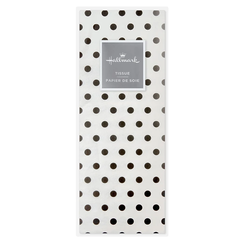 Black Polka Dots on Ivory Tissue Paper, 6 sheets for only USD 1.99 | Hallmark