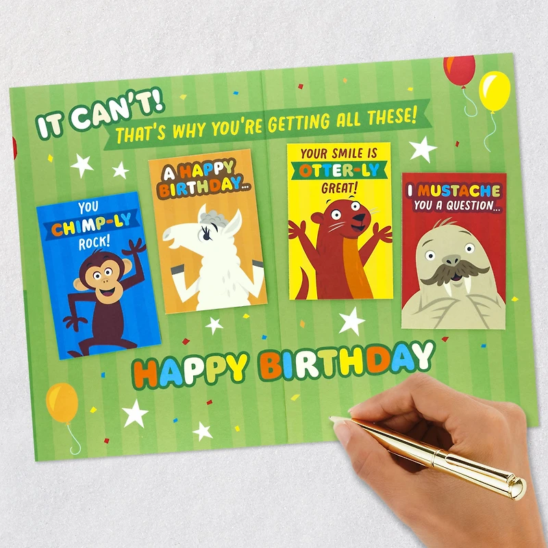 Party Animals Birthday Card for Kids With Mini Cards for only USD 5.99 | Hallmark