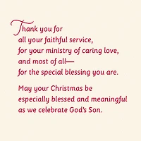 Thank You for Your Faithful Service Religious Christmas Card for Minister for only USD 3.99 | Hallmark