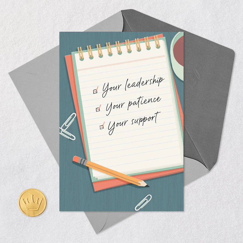 Appreciate Your Leadership, Patience and Support Boss's Day Card for only USD 3.99 | Hallmark