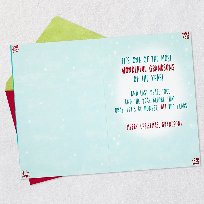 One of the Most Wonderful Grandsons Funny Christmas Card for only USD 3.99 | Hallmark