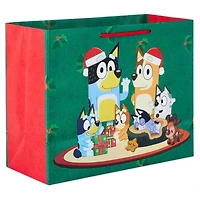 10.4" Bluey Family on Green Large Christmas Gift Bag for only USD 4.49 | Hallmark