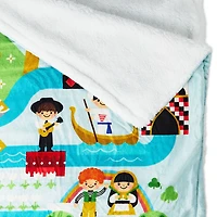 Disney It's a Small World Map Throw Blanket, 60x52 for only USD 49.99 | Hallmark