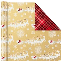 Red and Gold 3-Pack Reversible Christmas Wrapping Paper, 120 sq. ft. for only USD 16.99 | Hallmark