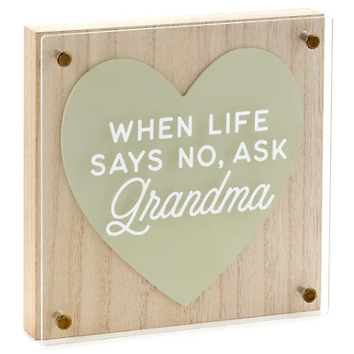 Ask Grandma Layered Square Quote Sign, 8x8 for only USD 28.99 | Hallmark